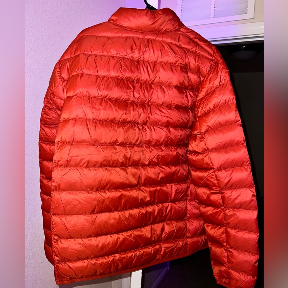 Eddie Bauer * Burnt Orange, Lightweight Down Puffer Jacket - Picture 2 of 5